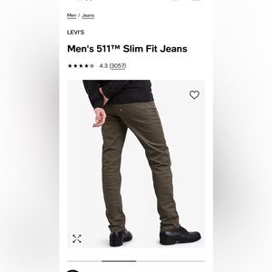 NWT Levi’s 511 Slim Fit Jeans